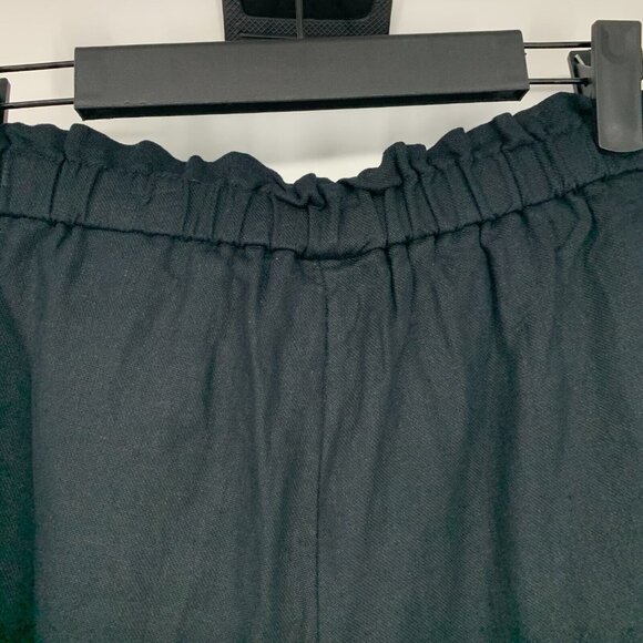 Isabel Maternity Shorts Black Linen Blend Tie Front Pull On NWT - Picture 7 of 9